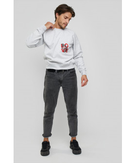 Свитшот YAPPI мужской серый "Love"