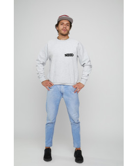 Свитшот YAPPI мужской серый "Need"