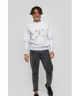 Свитшот YAPPI мужской серый "Good energy"