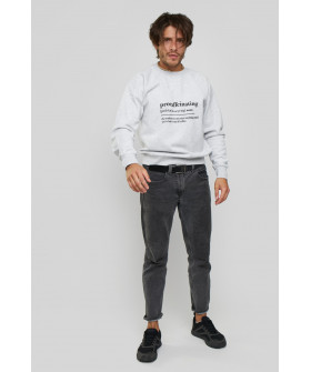 Свитшот YAPPI мужской серый "Procaffeinating"