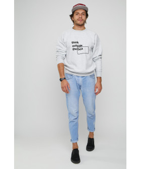 Свитшот YAPPI мужской серый "Think outside the box"