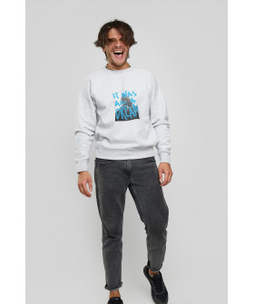 Свитшот YAPPI мужской серый "It was all a dream"