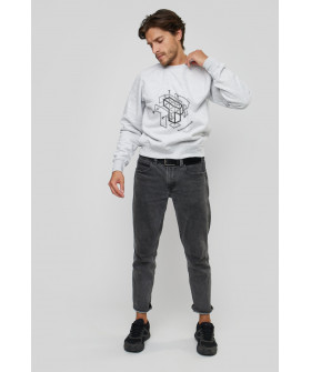 Свитшот YAPPI мужской серый "Blueprint T"