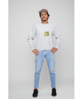Свитшот YAPPI мужской серый "Stick to the plan"