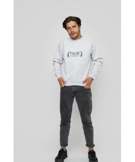 Свитшот YAPPI мужской серый "False. Работает только если вы используете хороший шрифт с засечками"