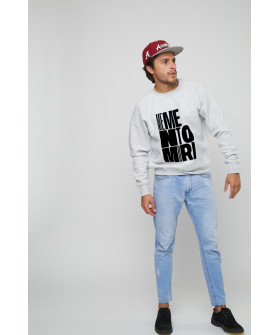 Свитшот YAPPI мужской серый "Memento mori"