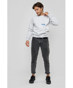 Свитшот YAPPI мужской серый "sorry, i was asleep"