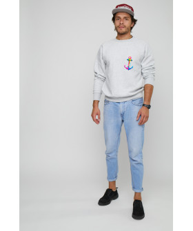 Свитшот YAPPI мужской серый "Anchor"