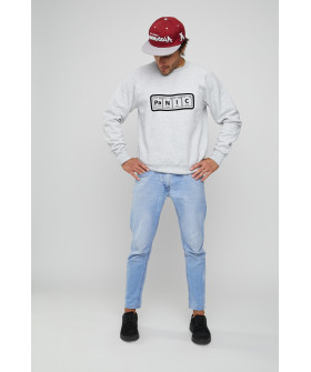 Свитшот YAPPI мужской серый "Panic"