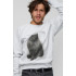 Sweatshirt YAPPI men's gray "Cat"