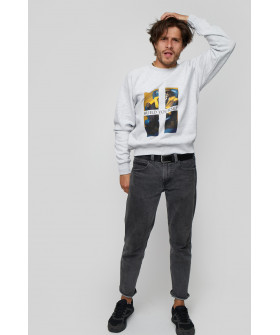 Свитшот YAPPI мужской серый "Build yourself"