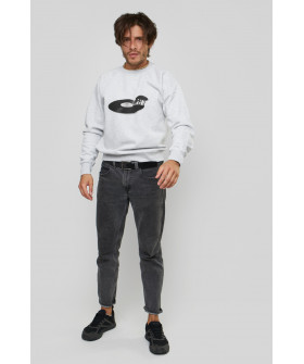 Свитшот YAPPI мужской серый "Music pizza"