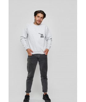 Свитшот YAPPI мужской серый "Pasta"