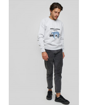 Світшот YAPPI чоловічий  сірий "Energy loading. Please wait"