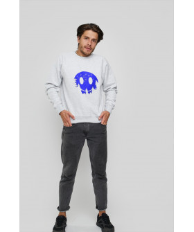 Свитшот YAPPI мужской серый "Smile"