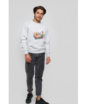 Свитшот YAPPI мужской серый "lunch"