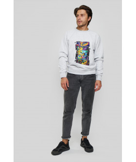 Свитшот YAPPI мужской серый "Anime"