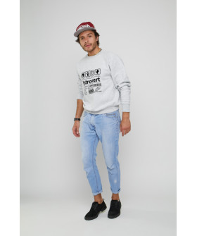 Свитшот YAPPI мужской серый "Introvert"