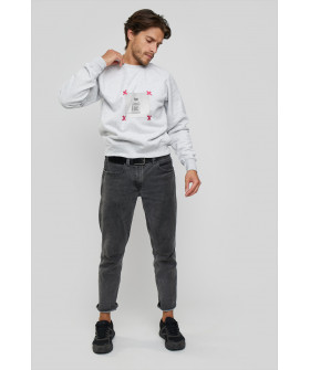 Свитшот YAPPI мужской серый "Broken heart healing"