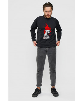 Світшот YAPPI чоловічий  чорний "Relax"