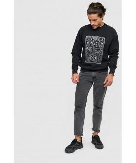 Свитшот YAPPI мужской черный "Made in Lietuva"