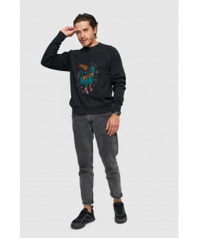 Світшот YAPPI чоловічий  чорний "Roarr"