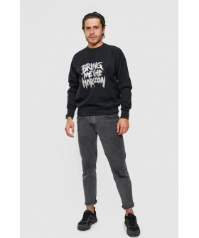 Свитшот YAPPI мужской черный "Bring me the horizon"