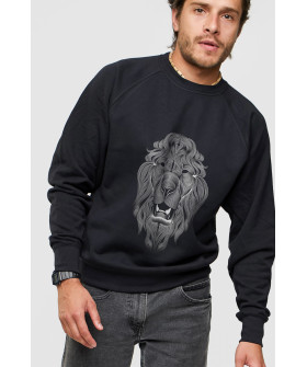 Sweatshirt YAPPI men's black "Lion"