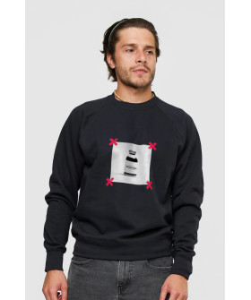 Sweatshirt YAPPI men's black "Manipulation"