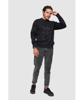 Свитшот YAPPI мужской черный "Blueprint moto"