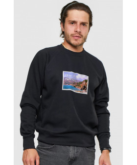 Sweatshirt YAPPI men's black "I`ll be right here"