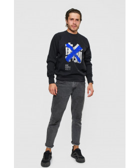 Світшот YAPPI чоловічий  чорний "Rise people, rise!"