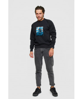 Свитшот YAPPI мужской черный "It was all a dream"