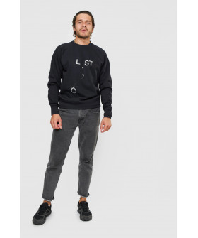 Sweatshirt YAPPI men's black "Lost"