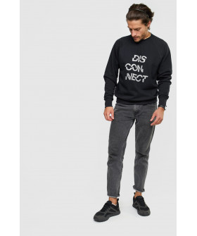 Світшот YAPPI чоловічий  чорний "Disconnect"