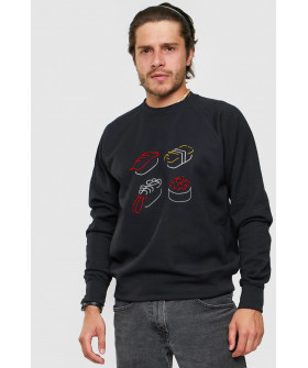 Sweatshirt YAPPI men's black "Sushi"