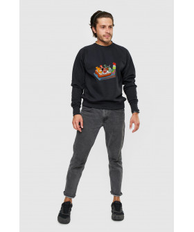 Світшот YAPPI чоловічий  чорний "Dinner"