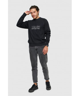 Світшот YAPPI чоловічий  чорний "Sarcasm - Primary elements of humor"