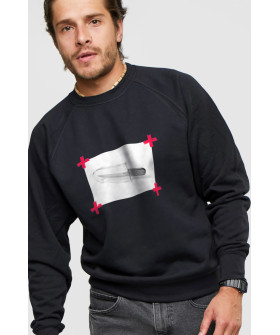 Sweatshirt YAPPI men's black "spicy ice cream"