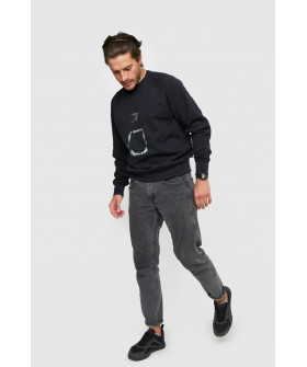 Світшот YAPPI чоловічий  чорний "Grin"