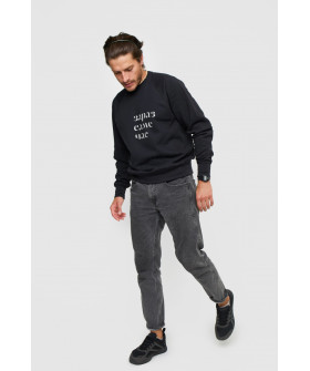 Свитшот YAPPI мужской черный "Сейчас самое время"