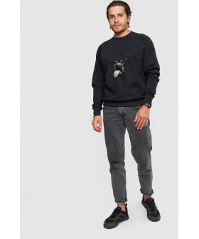 Світшот YAPPI чоловічий  чорний "Doberman"