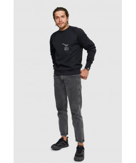 Свитшот YAPPI мужской черный "paste number"