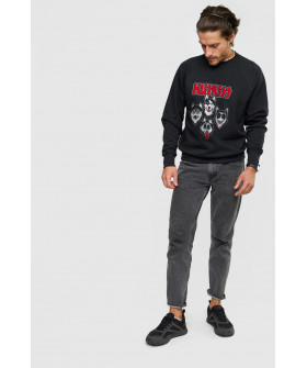 Свитшот YAPPI мужской черный "Huskiss"