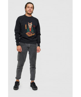 Світшот YAPPI чоловічий  чорний "sushi chef"