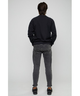 Sweatshirt YAPPI men's black "Look at the sky as everything is alive"