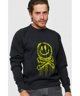 Sweatshirt YAPPI men's black "Smile"