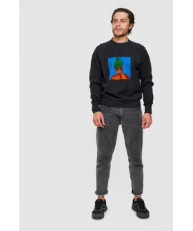 Sweatshirt YAPPI men's black "nape"