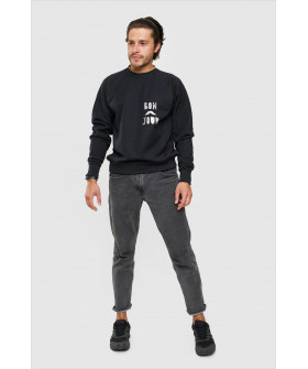 Свитшот YAPPI мужской черный "Bon jour"