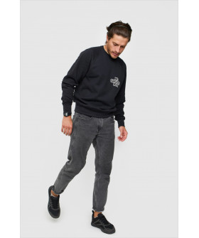 Sweatshirt YAPPI men's black "Me? Sarcastic? Never"